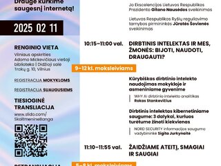 2025 m. vasario 11 d. kviečiame jungtis prie Saugesnio interneto dienos renginio pradinukus,...