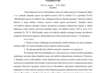 DĖL KUPIŠKIO RAJONO SAVIVALDYBĖS LĖŠŲ, REIKALINGŲ PAVOJŲ KELIANČIŲ MEDŽIŲ ŠALINIMO, PJOVIMO IR...