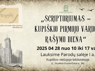 Balandžio 28 d., nuo 10 iki 17 val., Kupiškio viešojoje bibliotekoje (L. Stuokos-Gucevičiaus a....