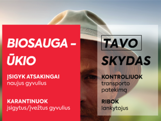 Biosauga – tavo ūkio skydas nuo ligų: išsamios VMVT rekomendacijos ūkininkams ir visuomenei apie...