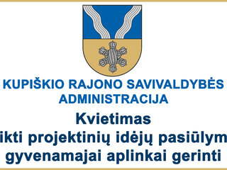 Kvietimas teikti projektinių idėjų pasiūlymus gyvenamajai aplinkai gerinti