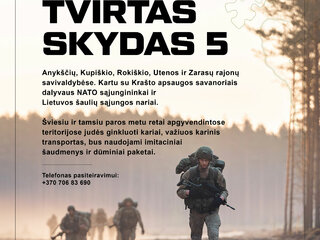 Prasideda karinės pratybos „Tvirtas skydas 5“
