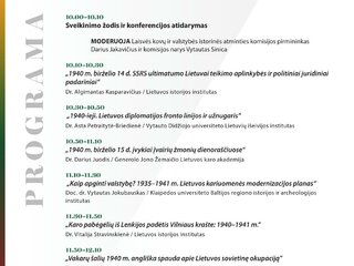 Konferencija „1940 m. Lietuvos okupacijos padariniai mūsų visuomenei“