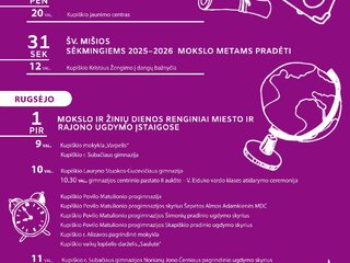 Mokslo ir žinių dienai skirti renginiai