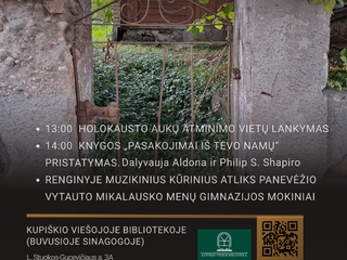 Rugsėjo 23 d. 14 val. Kupiškio viešojoje bibliotekoje vyks Lietuvos žydų genocido dienos paminėjimas