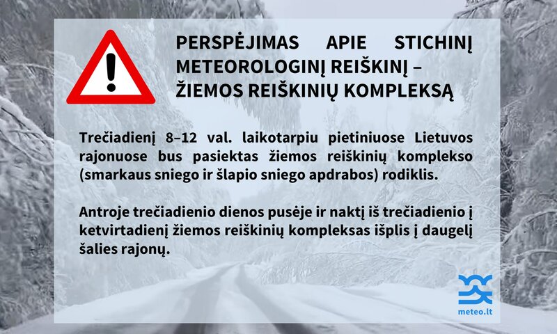 Perspėjimas apie stichinį meteorologinį reiškinį