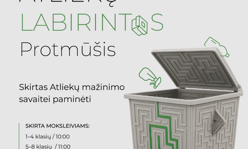 Kviečiame dalyvauti aplinkosauginiame protmūšyje „Atliekų labirintas“