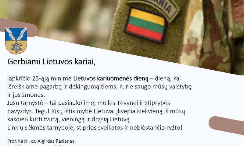 Lapkričio 23 d. minima Lietuvos kariuomenės diena