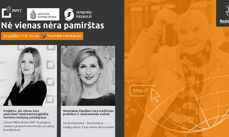Projektas „Nė vienas nėra pamirštas“ kviečia į nuotolinę paskaitą