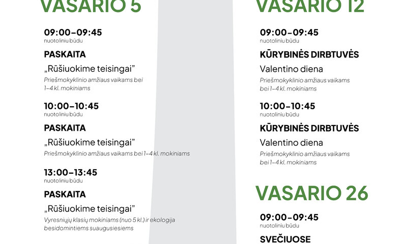 Nemokamų nuotolinių edukacijų ciklas „Žaliasis raštingumas“