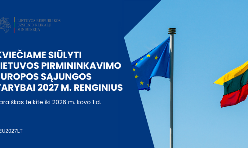 Pratęsiamas kvietimas pelno nesiekiančioms organizacijos siūlyti renginius Lietuvos...