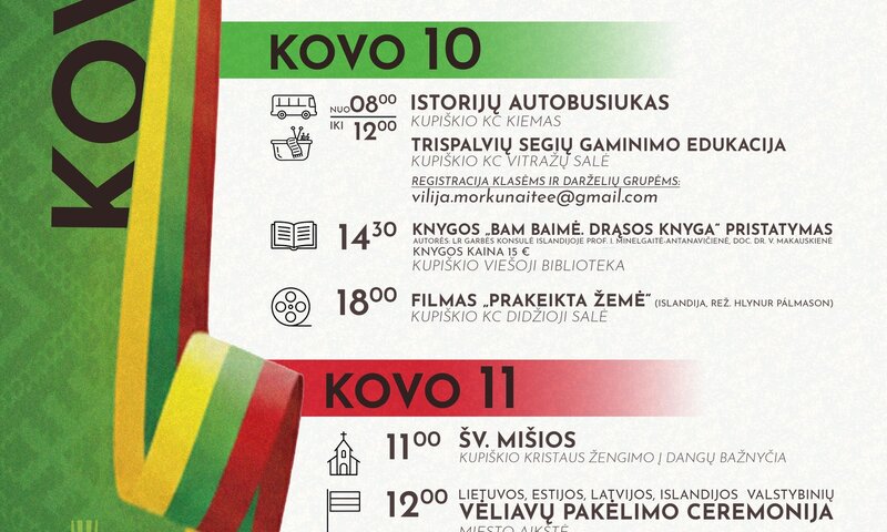 Švęskime laisvę kartu: kviečiame dalyvauti Kovo 11-osios minėjimo renginiuose