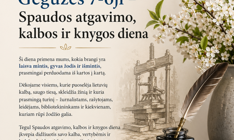 Gegužės 7-oji – Spaudos atgavimo, kalbos ir knygos diena