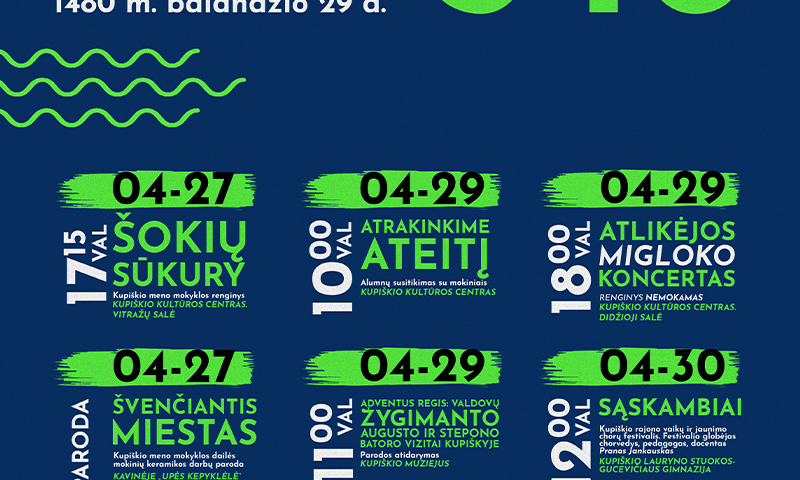 Kupiškio miesto gimtadienio renginiai