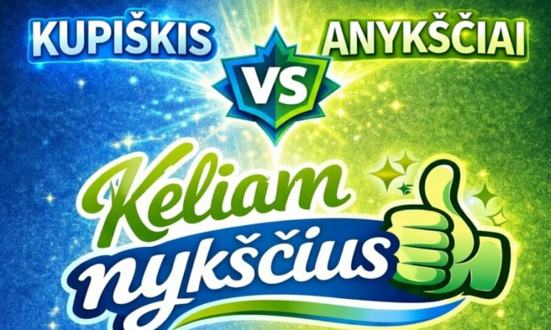 Interaktyvi žaidimų laida „Keliam nykščius“