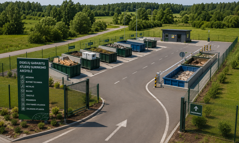 Parengta didelių gabaritų atliekų surinkimo aikštelės statybos ir eksploatacijos informacija...