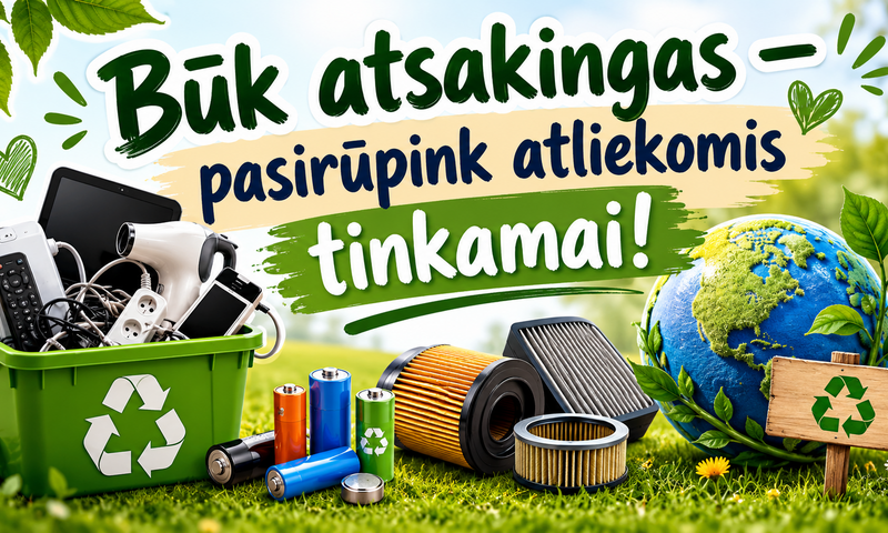Būk atsakingas – pasirūpink atliekomis tinkamai!