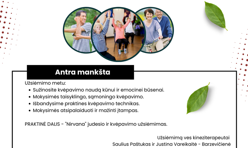 Sveikos gyvensenos užsiėmimas