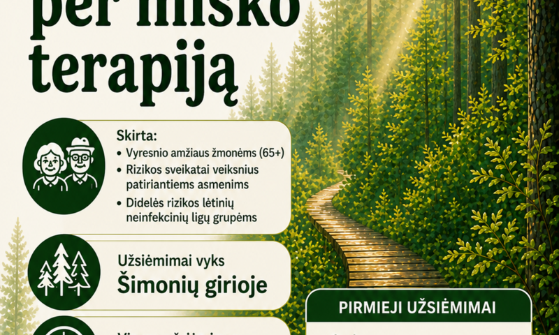 Kvietimas į nemokamus miško terapijos užsiėmimus 