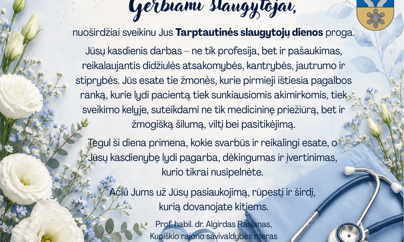Gegužės 12-ąją minime Tarptautinę slaugytojų dieną