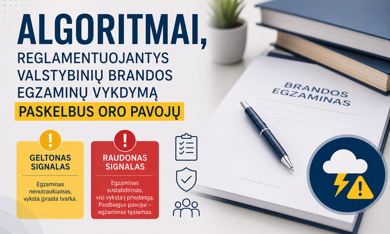 Svarbi informacija abiturientams ir jų tėvams