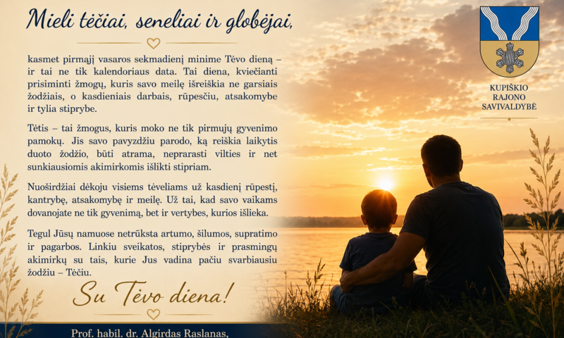 Pirmąjį birželio sekmadienį minima Tėvo diena