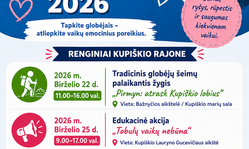 Vaikai yra vaikai: prisijunkite prie Vaikų globos savaitės renginių