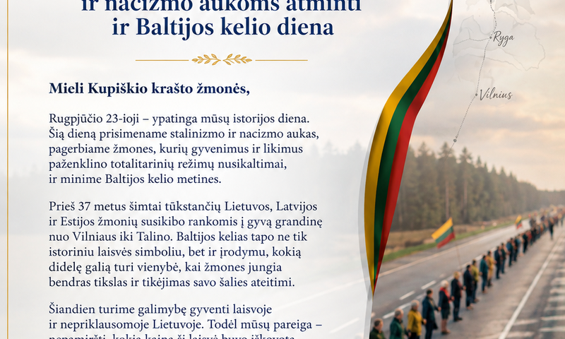 Rugpjūčio 23-ioji – Baltijos kelio diena (Juodojo kaspino diena) 