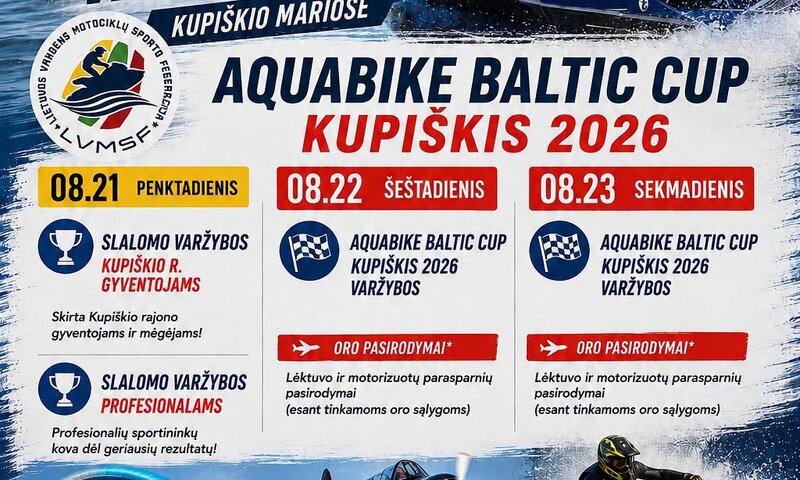 Kupiškio mariose – vandens motociklų varžybos ir įspūdingi oro pasirodymai