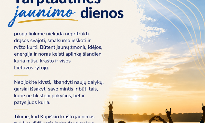 Rugpjūčio 12-ąją minima Tarptautinė jaunimo diena