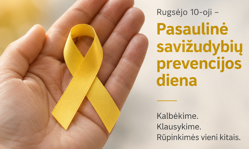 Rugsėjo 10-ąją bus minima Pasaulinė savižudybių prevencijos diena