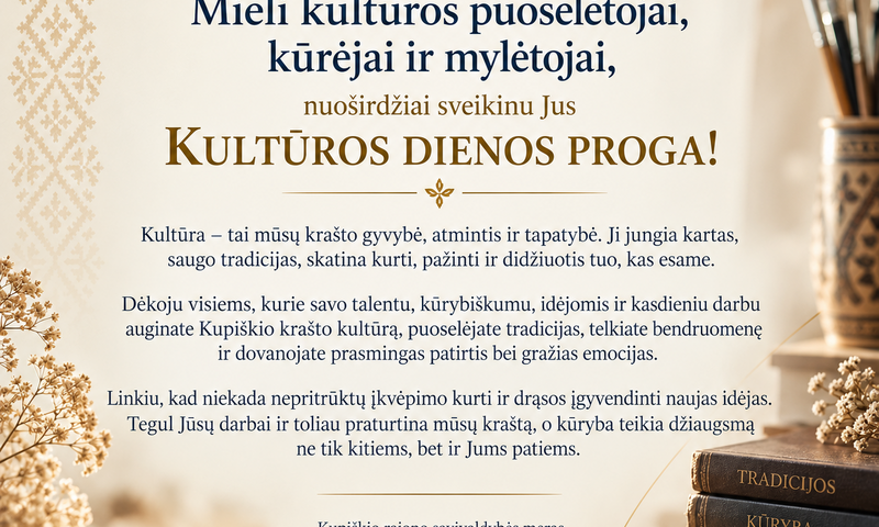 Rugsėjo 22-ąją minima Kultūros diena