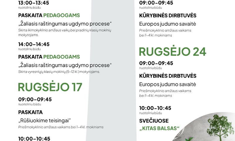 „Žaliasis taškas“ kviečia prisijungti prie nuotolinių edukacijų ciklo „Žaliasis raštingumas“