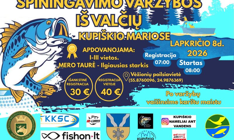 Spiningavimo varžybos iš valčių Kupiškio mariose