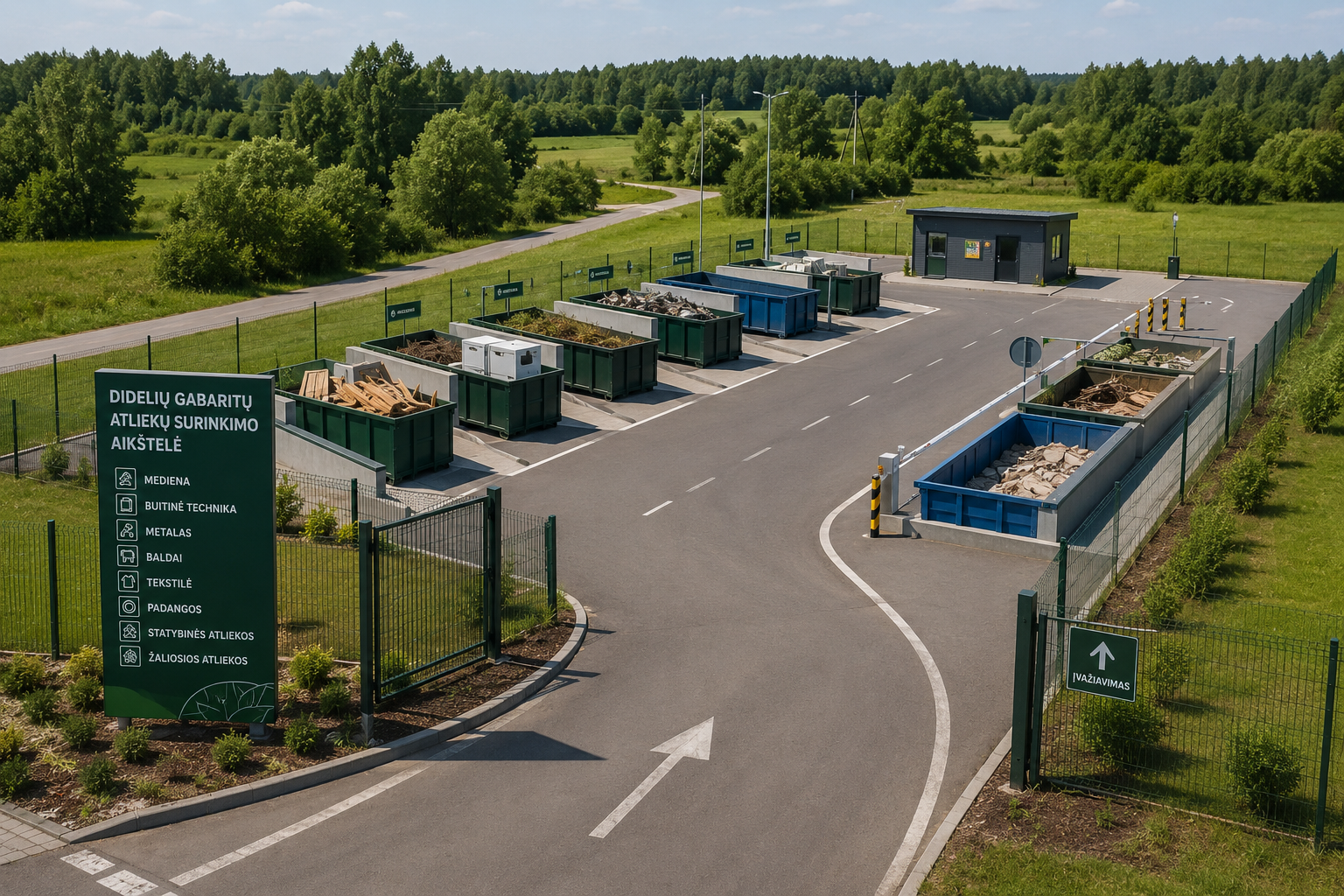 Parengta didelių gabaritų atliekų surinkimo aikštelės statybos ir eksploatacijos informacija...