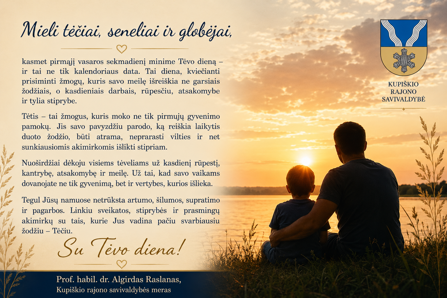 Pirmąjį birželio sekmadienį minima Tėvo diena