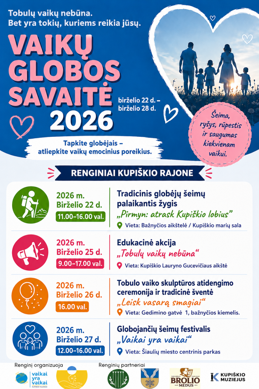Vaikai yra vaikai: prisijunkite prie Vaikų globos savaitės renginių