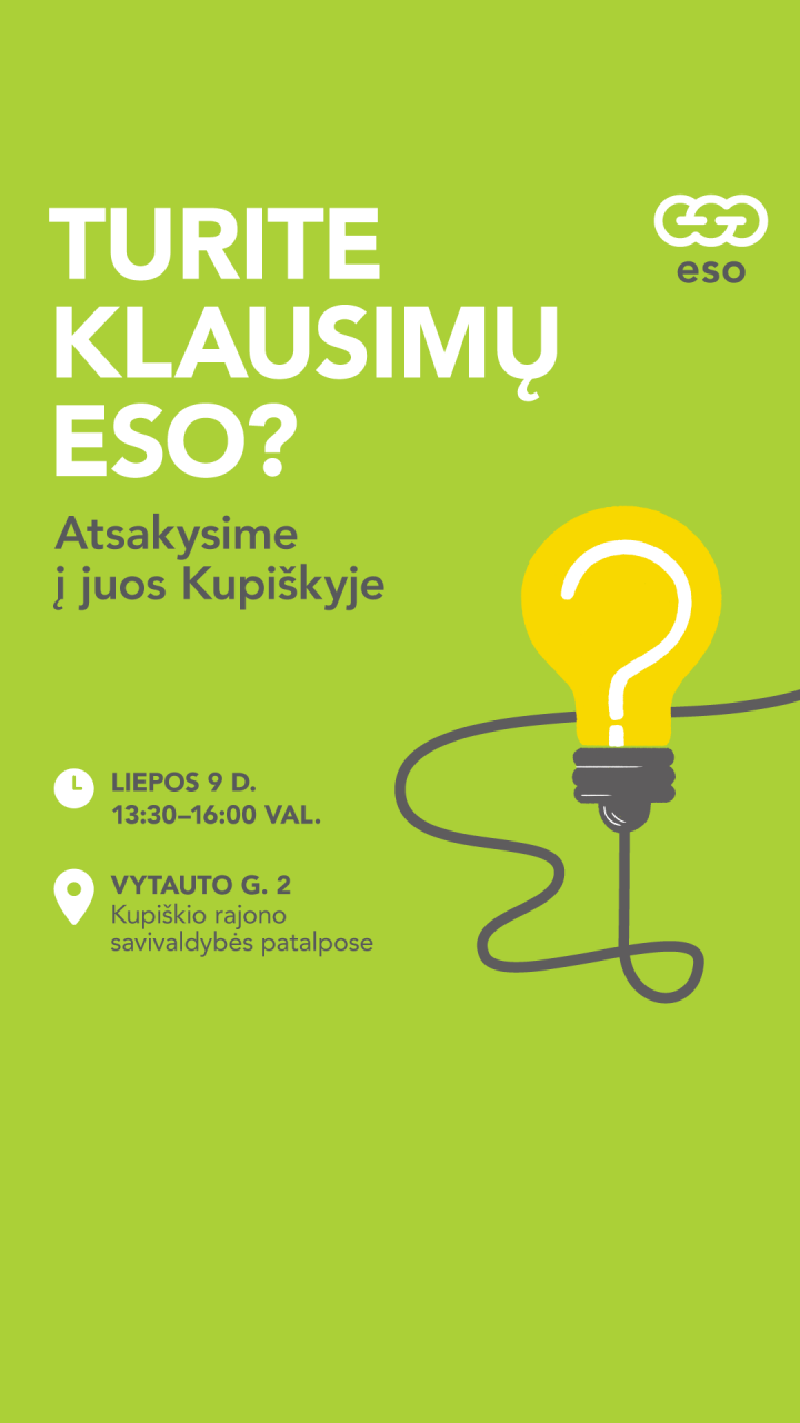 ESO specialistai atvyksta į Kupiškį – kviečiame į gyvą susitikimą