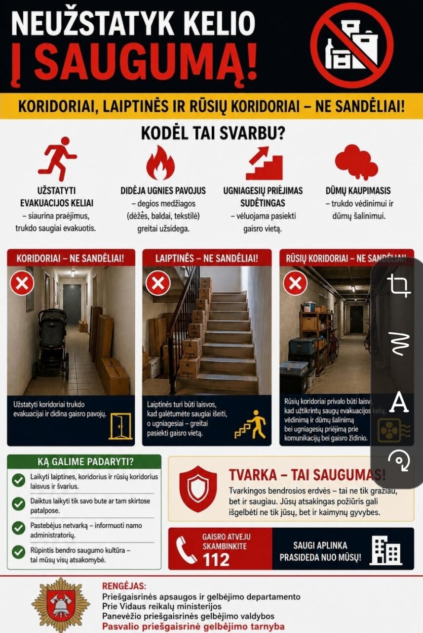 Daugiabučių „užmirštos“ zonos: kodėl koridoriai, laiptinės ir rūsiai neturi tapti sandėliais