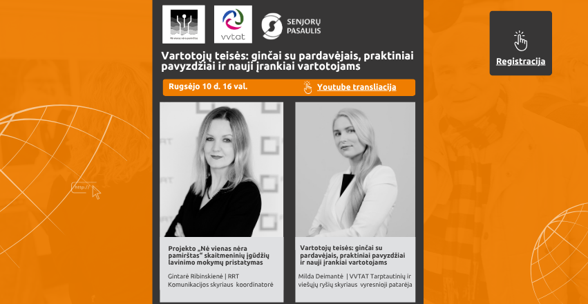 Skaitmeninio raštingumo projektas „Nė vienas nėra pamirštas“ kviečia į nuotolinę paskaitą