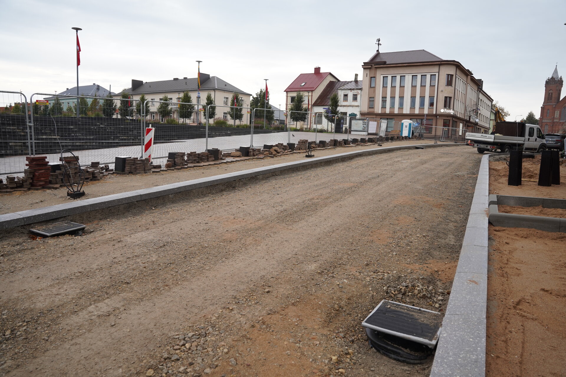 Gedimino gatvės rekonstrukcijos darbai tęsiasi