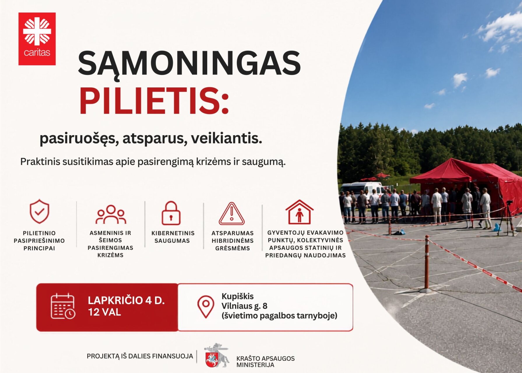 Kupiškio gyventojai kviečiami į praktinį susitikimą apie pasirengimą krizėms