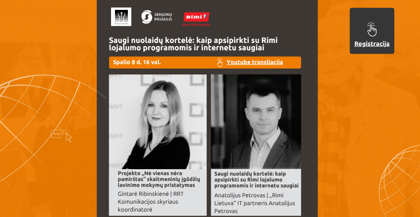 Skaitmeninio raštingumo projektas „Nė vienas nėra pamirštas“ kviečia į nemokamą nuotolinę paskaitą