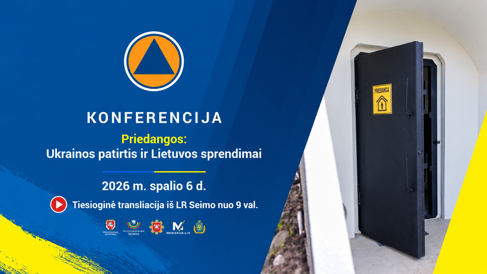 Kviečiame stebėti tarptautinę konferenciją „Priedangos: Ukrainos patirtis ir Lietuvos sprendimai“